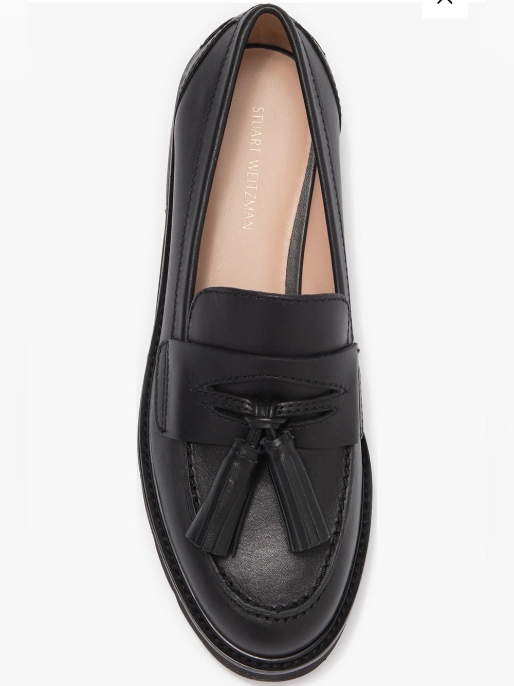 New | Stuart Weitzman Adrina Tassel Loafers in Black | Size 7.5